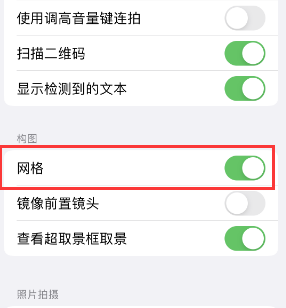 沿河苹果手机维修网点分享iPhone如何开启九宫格构图功能